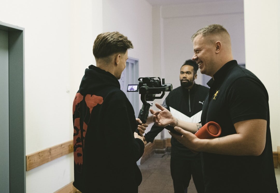 director discussing script with actors