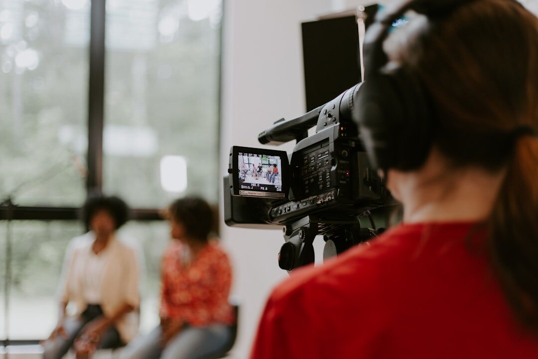 filmmaker reviewing raw footage clips